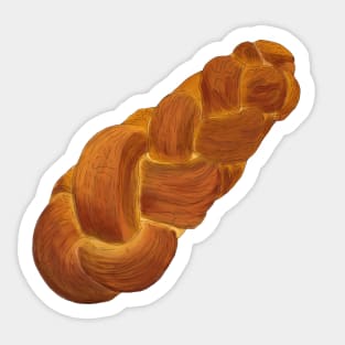 Detailed Challah Bread Drawing Sticker